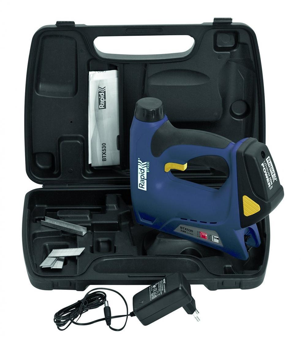 Rapid Btx530 Agrafeuse Cloueuse Electrique Sans Fil A Batterie Lithium Ion