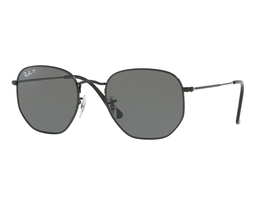 Ray Ban Rb3548n Lunettes De Soleil Homme - Hexagonale Noir - Verres PolarisÃ©s - PossibilitÃ© De Verres Correcteurs - Adaptable Ã  La Vue