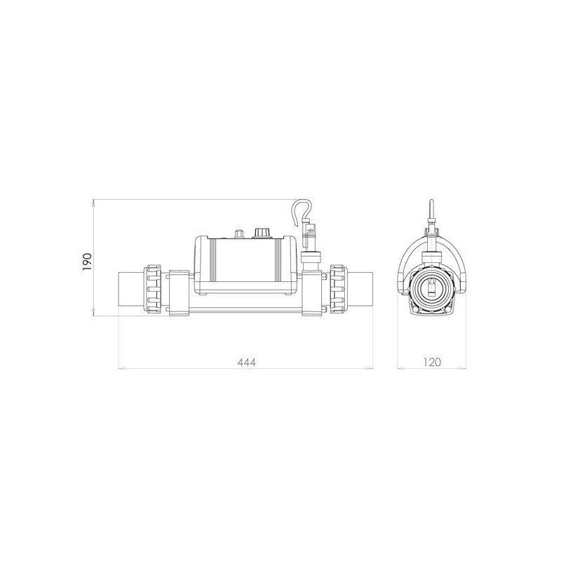 Rechauffeur Piscine - Nano - 3 Kw - Noir - Monophase - Pour Piscine 20 M3