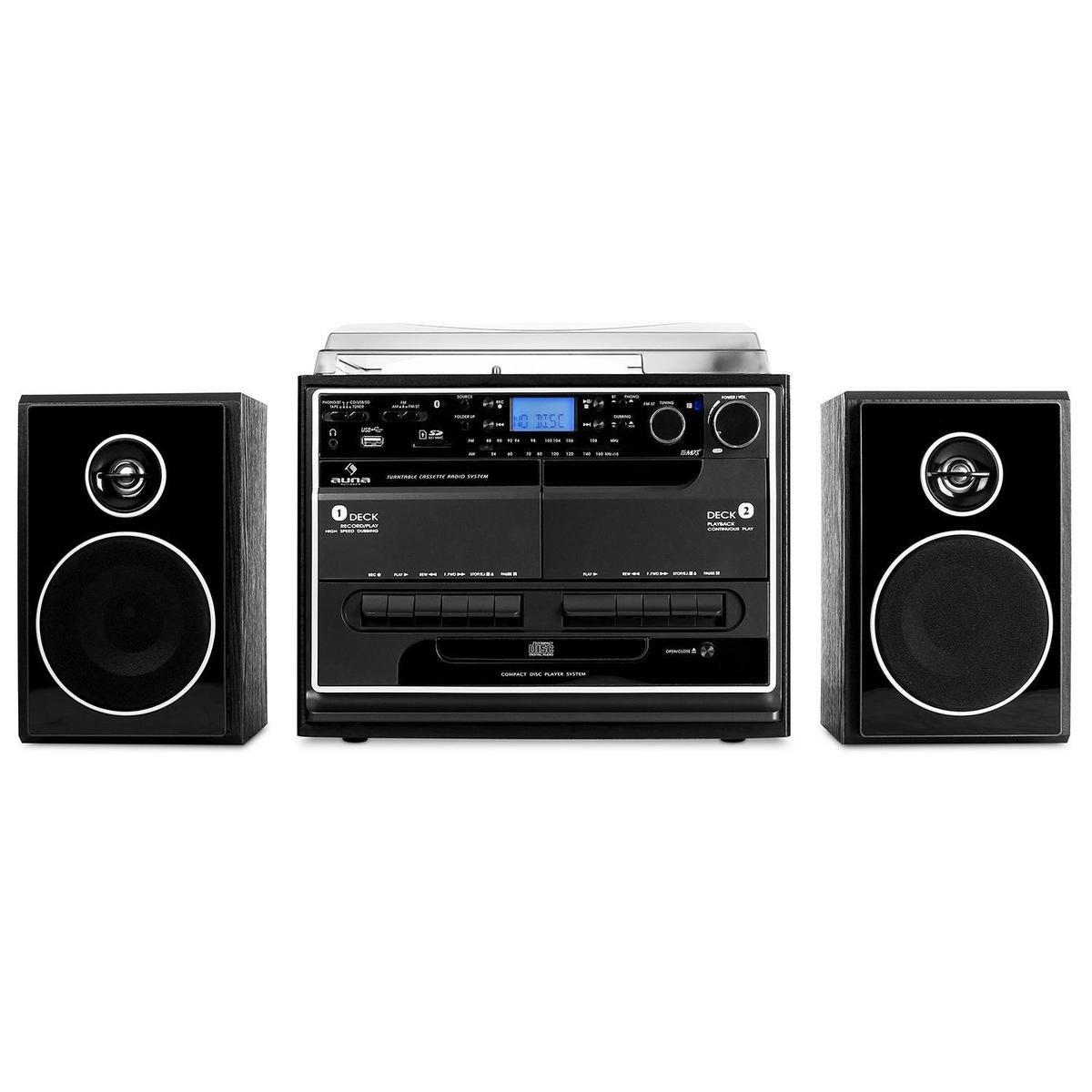 388 Bt Chaine Stereo Platine Vinyle K7 Bluetooth