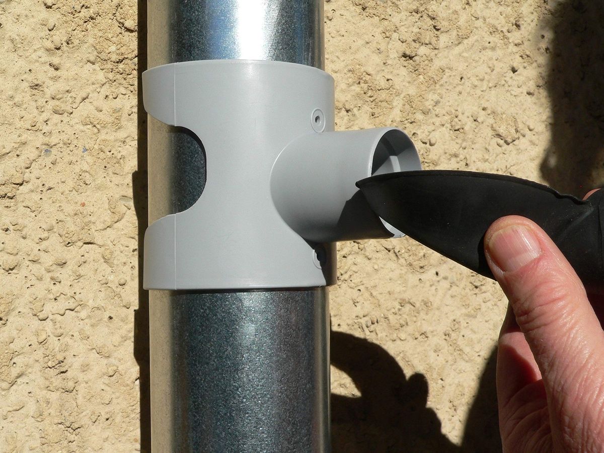 Recuperateur Deau De Pluie Capteau Pour Conduits Circulaire Gris