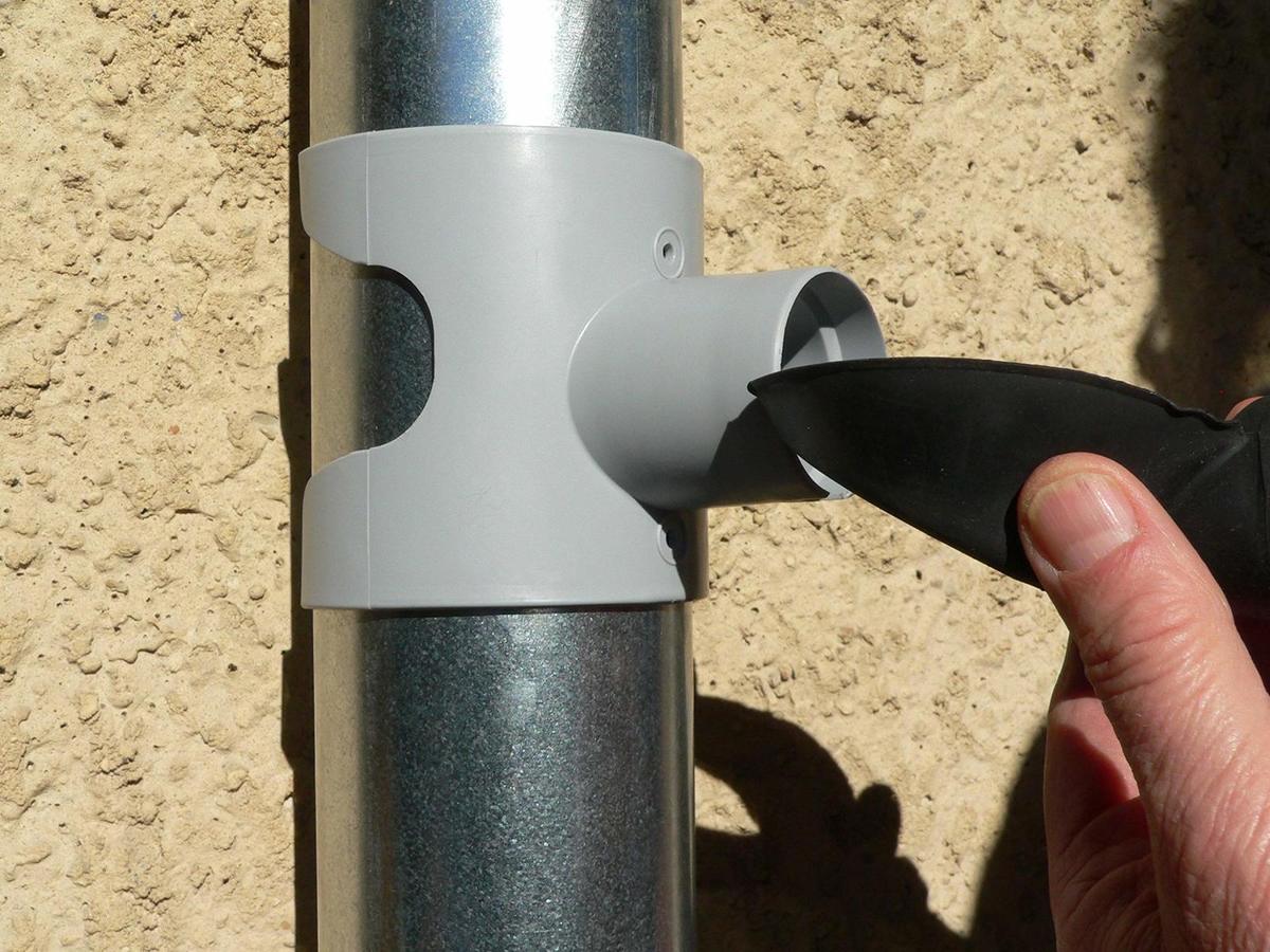 Recuperateur Deau De Pluie Capteau Pour Conduits Circulaire Gris