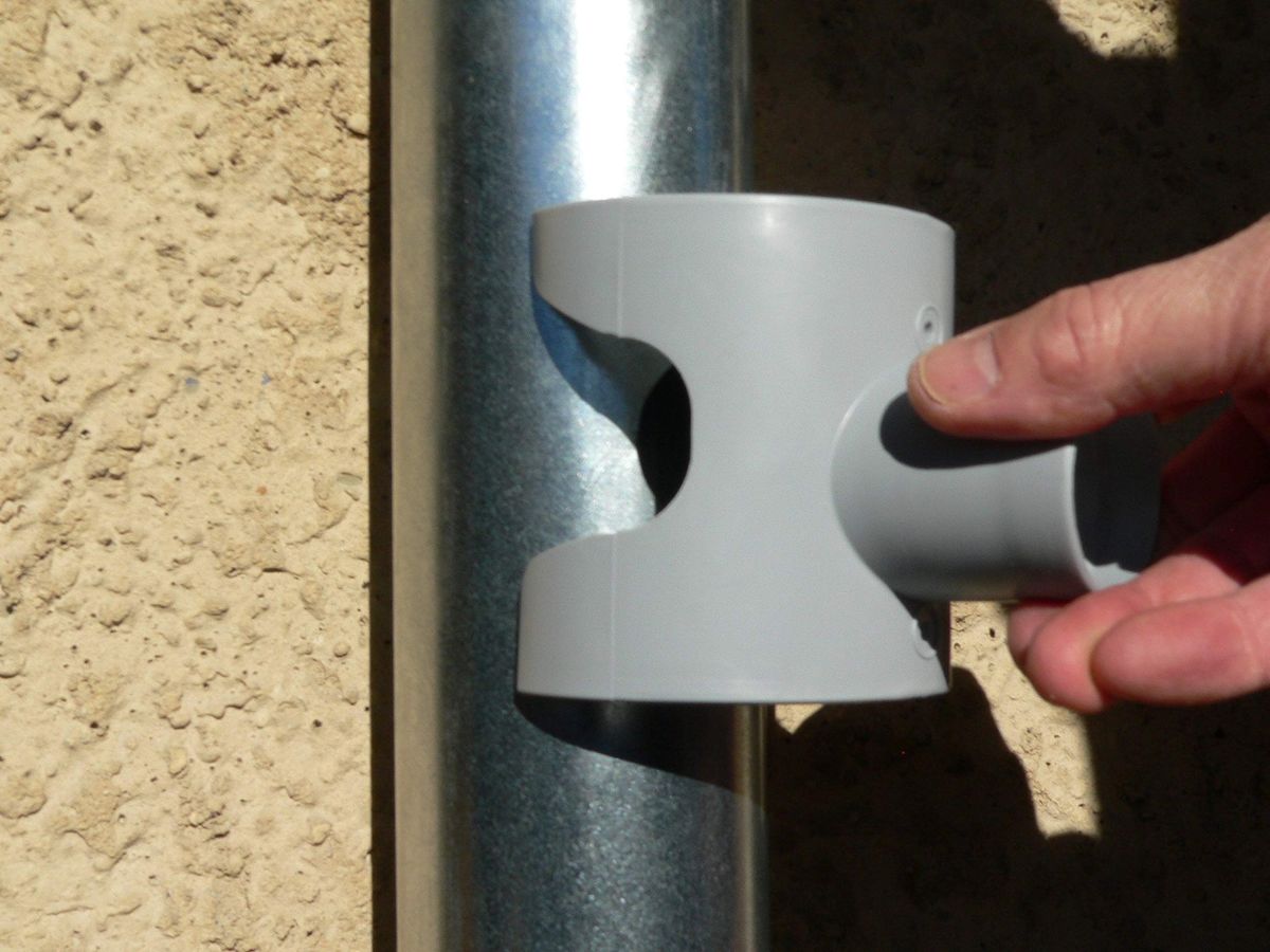 Recuperateur Deau De Pluie Capteau Pour Conduits Circulaire Gris