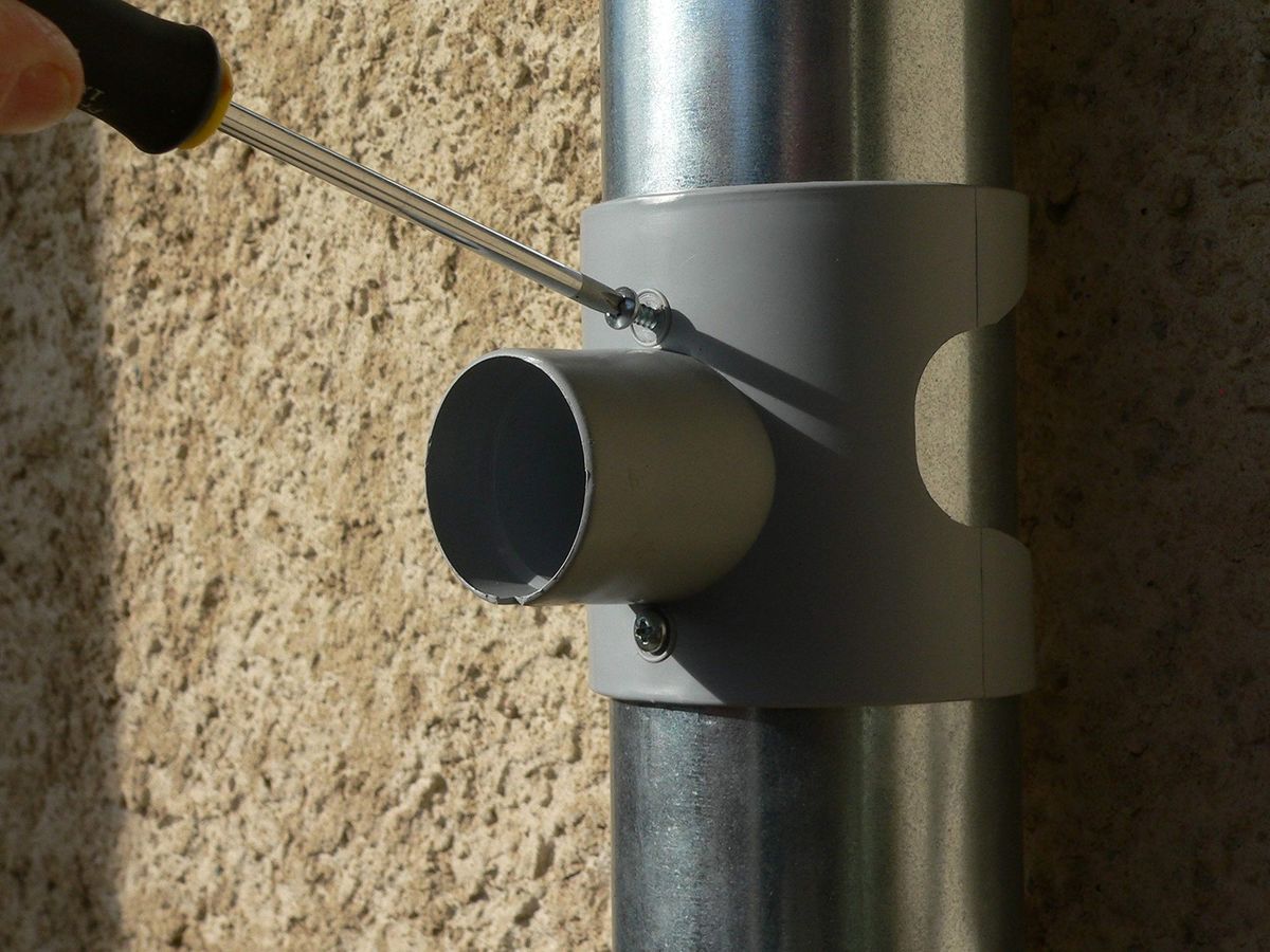 Recuperateur Deau De Pluie Capteau Pour Conduits Circulaire Gris