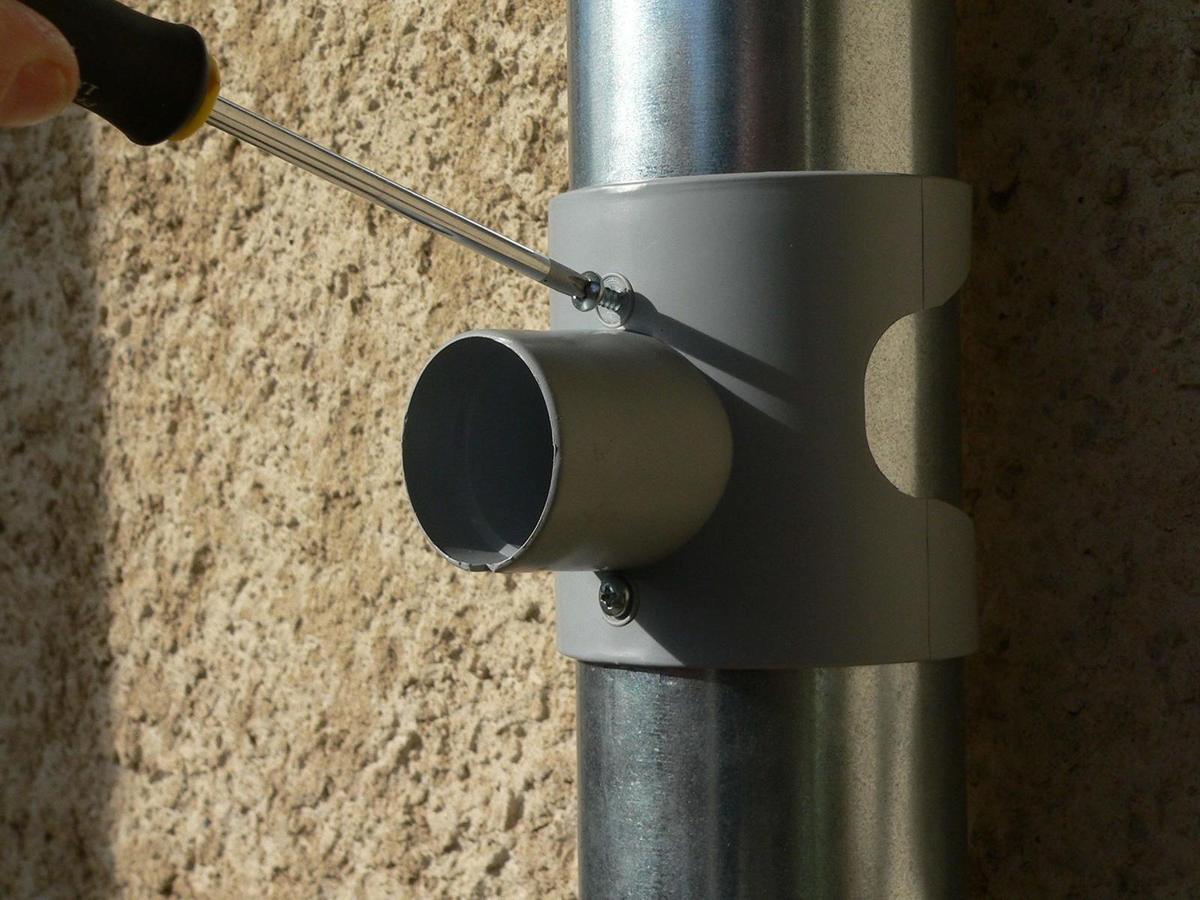 Recuperateur Deau De Pluie Capteau Pour Conduits Circulaire Gris