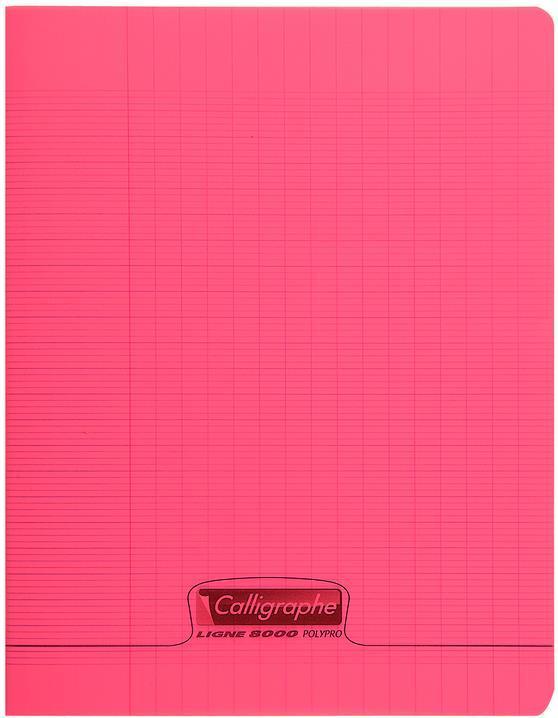 Clairefontaine Cahier Polypro 24x32 Cm 48 Pages 90 G/m² - Grands Carreaux Seyes - Rouge