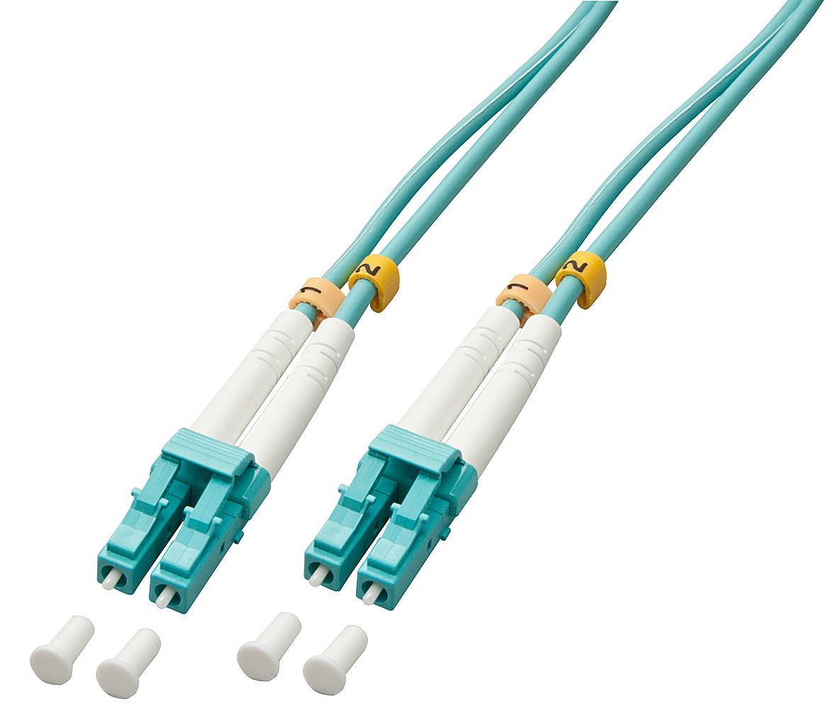 Lindy 46403 Fibre Optique Fo Cable De Raccordement [1x Lc Male - 1x Lc Male] 50/125 µ Multimode Om3 75.00 M