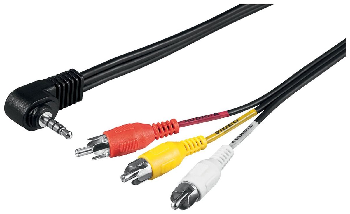 [Ref:50209-12] GOOBAY Lot de 12 Cables audio Video Jack 4 Pin 3,5 mm Coude ve
