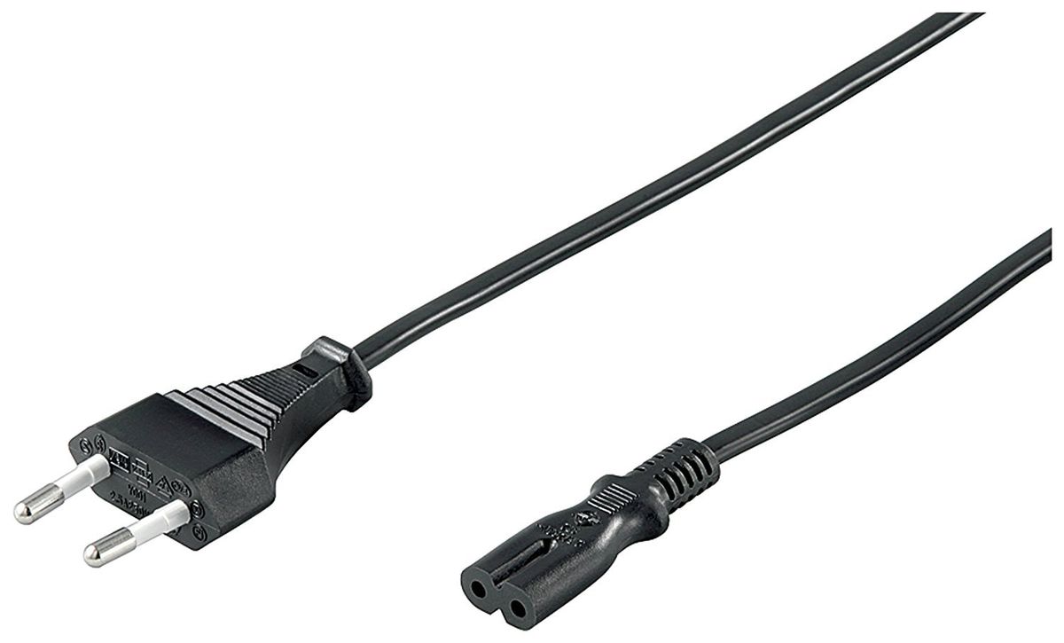 [Ref:51322-2] GOOBAY Lot de 2 Cordons Electrique Euro (Type C CEE 7/16)  Device