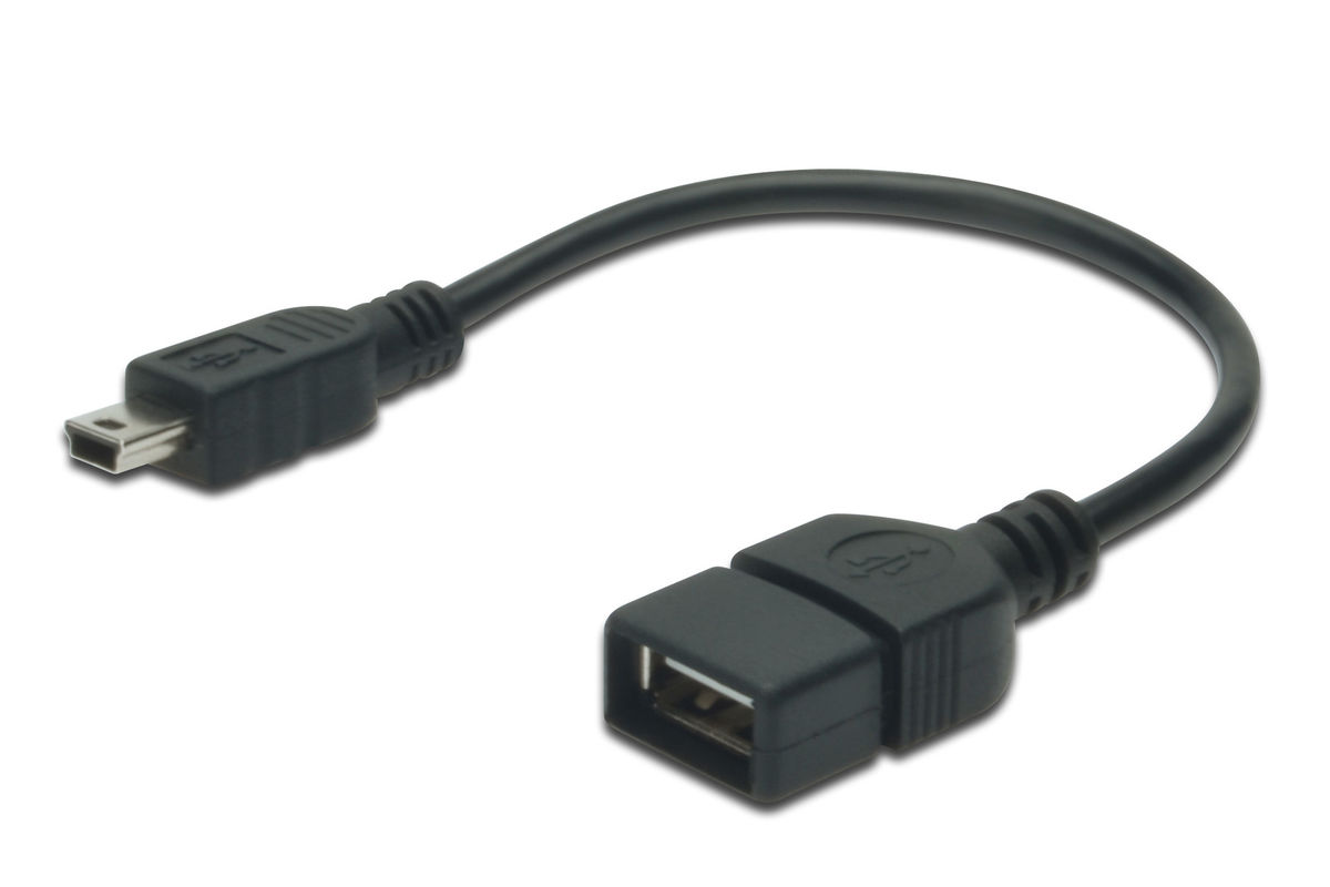 [Ref:AK-300310-002-S-5] Lot de 5 Cables adaptateur USB 2.0 OTG  type mini B mal