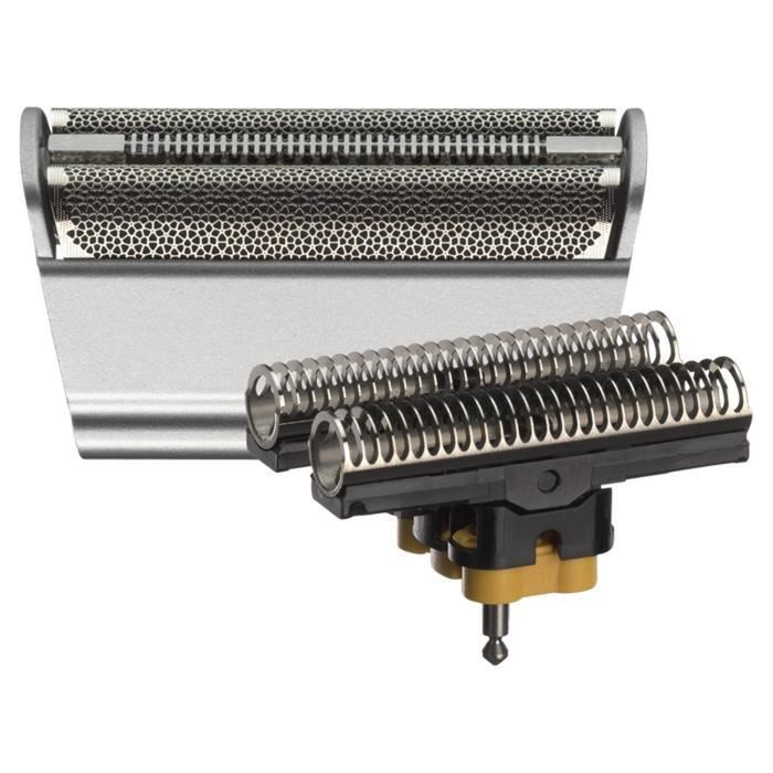Tete De Rasoir Braun Series 3 Piece De Rechange Argentee Compatible Avec Les Rasoirs Series 3
