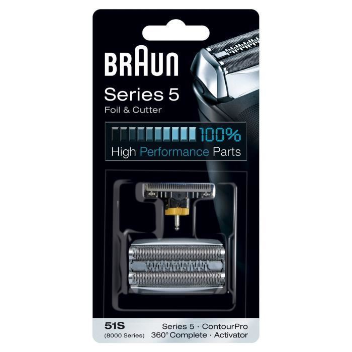 Braun Series 5 Piece De Rechange Pour Rasoir Electrique Argentee Compatible Avec Les Rasoirs Series 5 51s