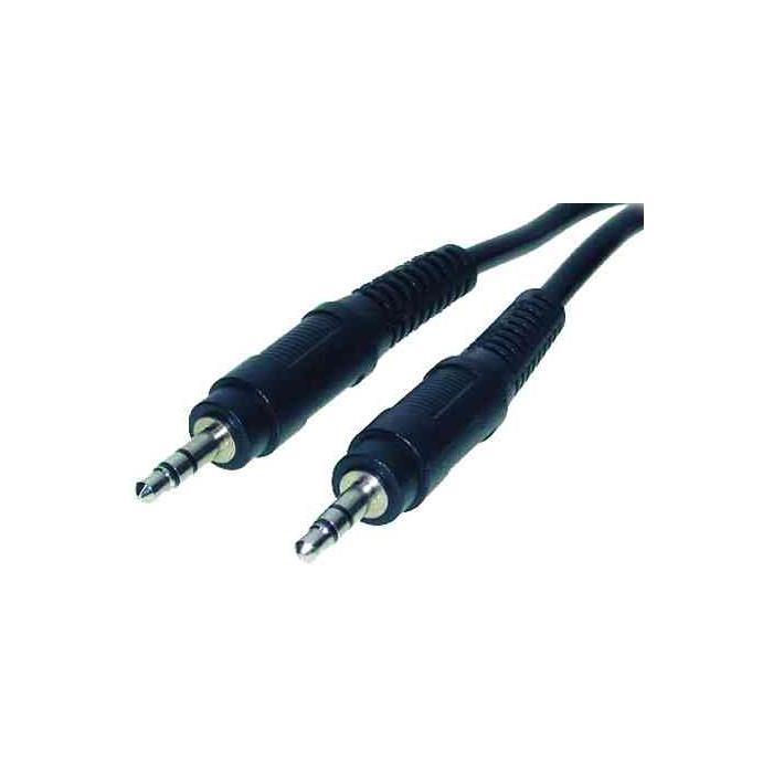 [ref:bs30812-3] Lot De 3 Cables Audio, Fiche Jack 3,5 Mm 1,5 M Noir