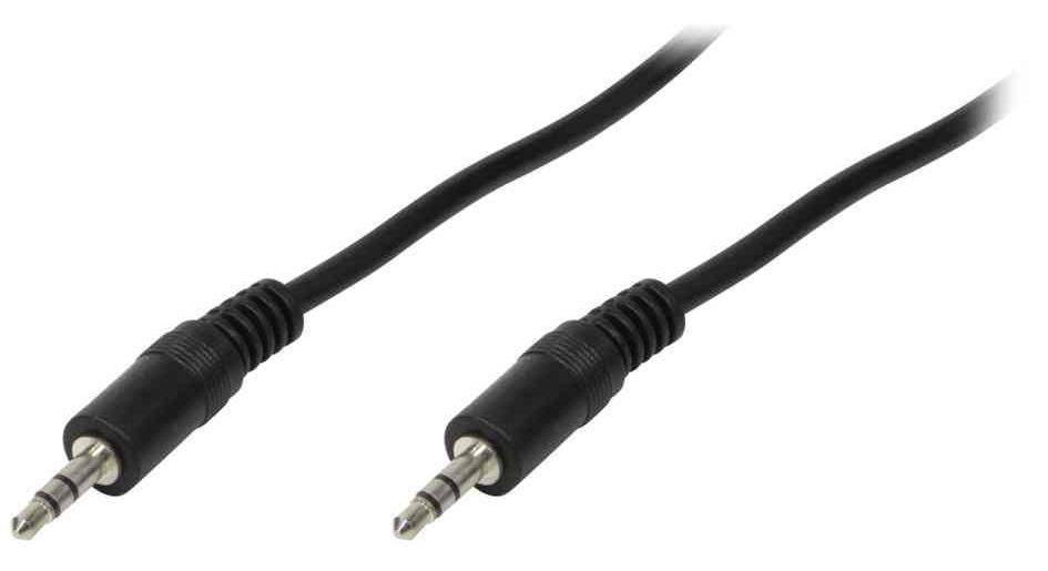 Cable Audio Stereo 2 X Jack 3,5mm Male Noir 1