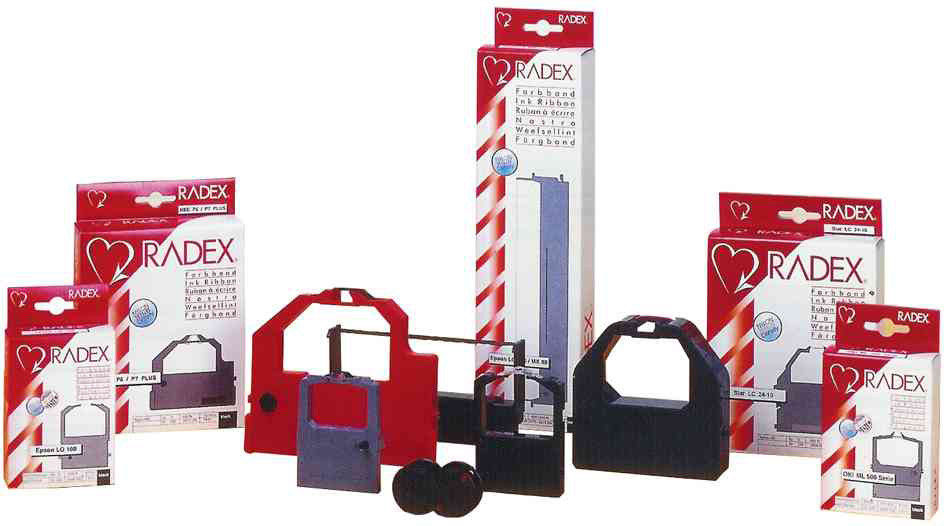 [Ref:G001NYSR-3] Lot de 3 rubans compatible, groupe 1, DIN DS, nylon, noir/rouge