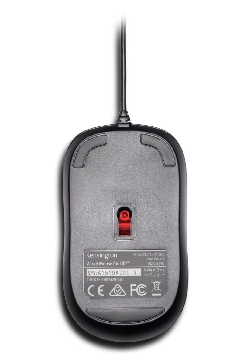 Souris Dordinateur Valumouse - Kensington - Optique - 3 Boutons - Filaire - Noir