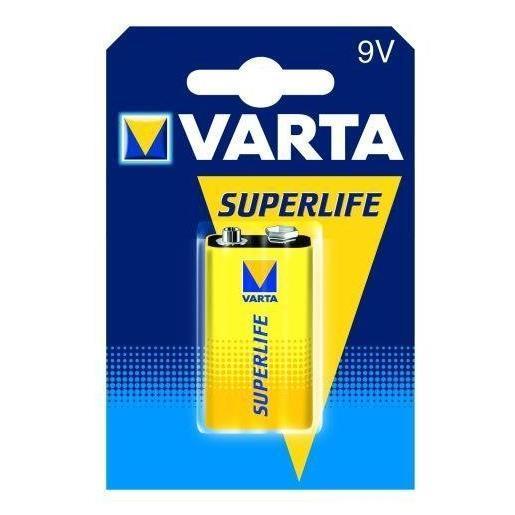 REF63142 Blister de 1 Pile Saline Superlife 2022 9V E-Block 6F22