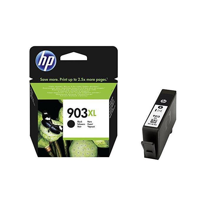 Hp 903xl Cartouche D Encre Noire Grande Capacite Authentique, Rendement Eleve (xl), Encre A Pigments, 20 Ml, 750 Pages, 1 Piece(s) T6m15ae