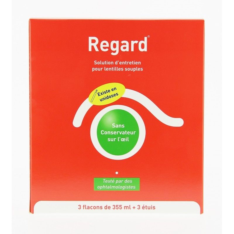 HORUS PHARMA REGARD SOLUTIONS MULTIFONCTIONS 3X355ML + 3 ETUIS A LENTILLES