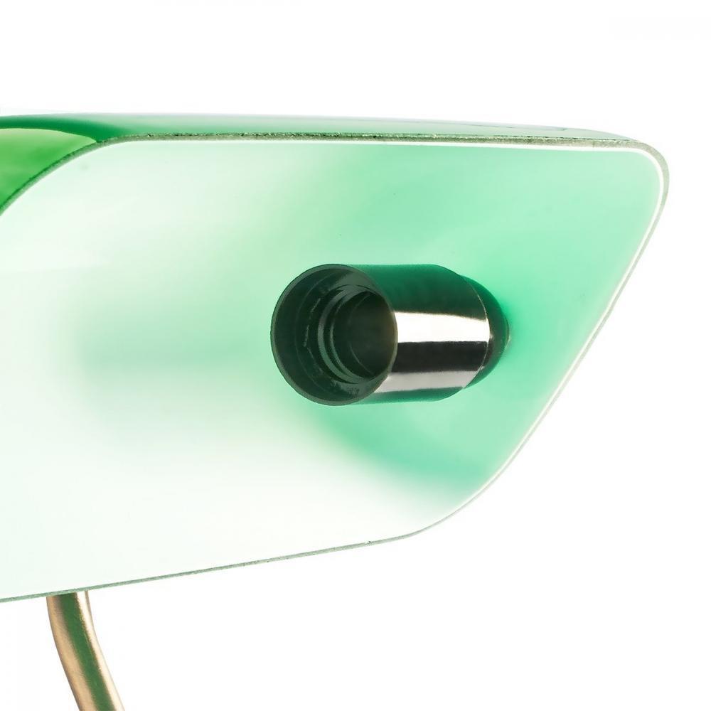 Relaxdays Lampe De Bureau Banquier Avec Abat-jour En Verre Vert