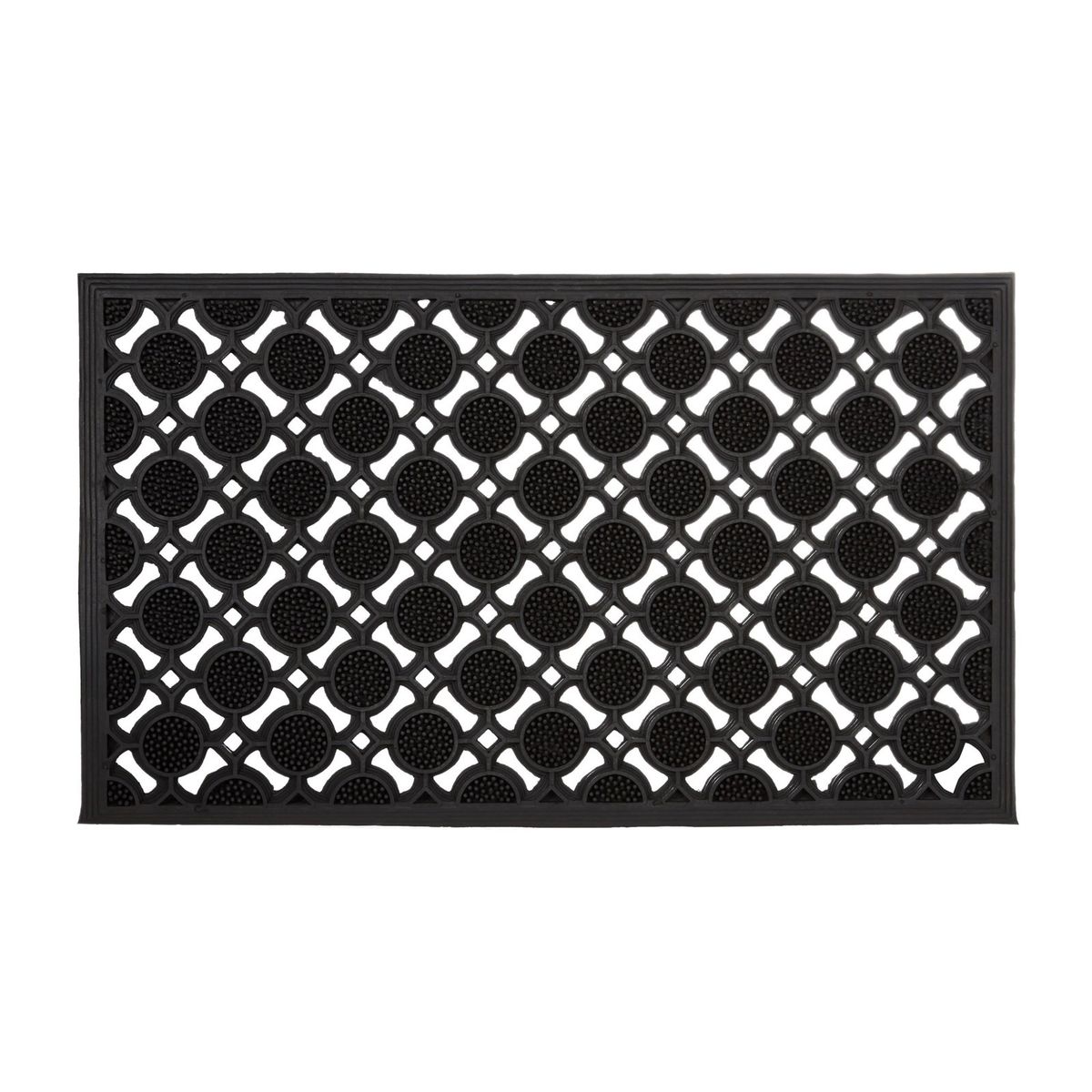 Relaxdays Paillasson En Caoutchouc Antiderapant Resistant Aux Intemperies Hlp : 05 X 75 X 45 Cm Exterieur Noir