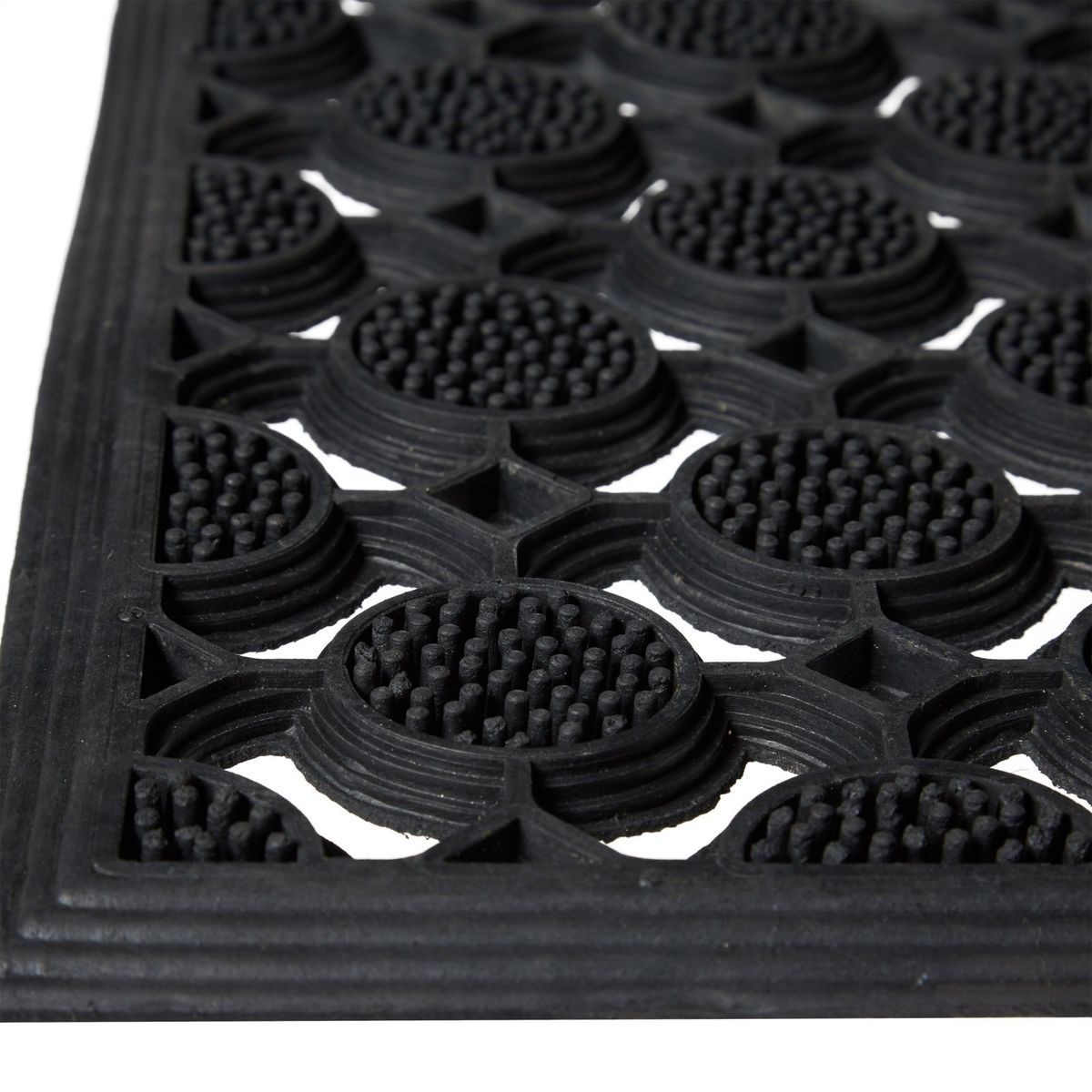 Relaxdays Paillasson En Caoutchouc Antiderapant Resistant Aux Intemperies Hlp : 05 X 75 X 45 Cm Exterieur Noir