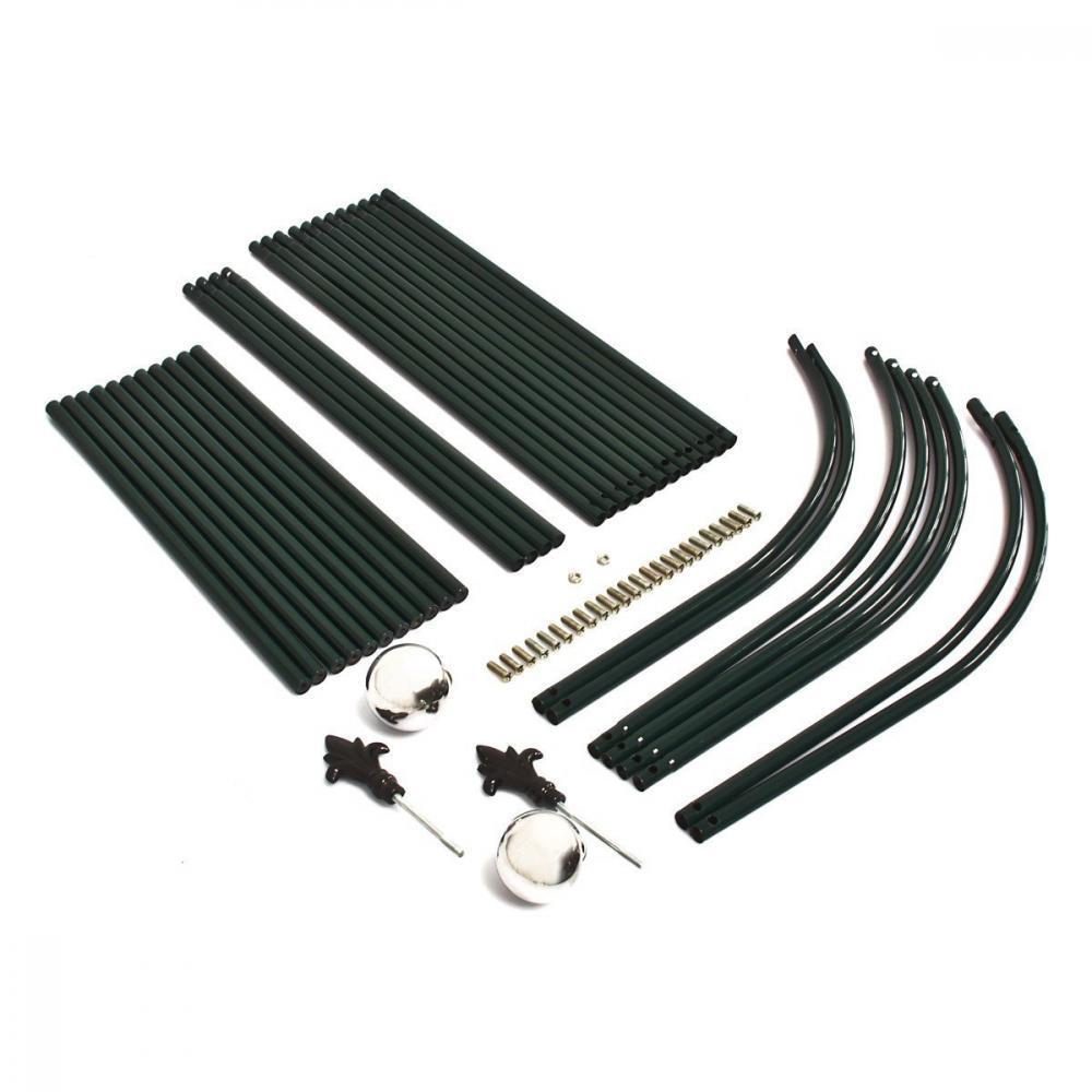 Relaxdays Arche A Rosiers Courbee Avec Pointe Metal 24 M Arceau De Jardin Obelisque Tuteur Plantes Grimpantes Vert