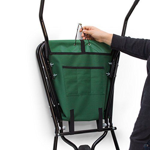 Relaxdays Brouette pliable 66 x 64 x 112 cm chariot en acier avec polyester 