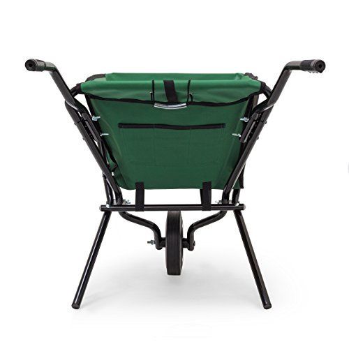 Relaxdays Brouette Pliable 66x 64x 112cm Pliable Barrow Chariot De Jardin Avec Polyester Robuste Peu Encombrant En Acier Chariota¦