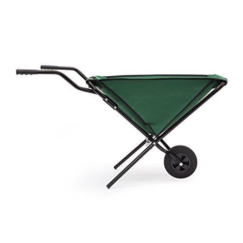 Relaxdays Brouette Pliable 66x 64x 112cm Pliable Barrow Chariot De Jardin Avec Polyester Robuste Peu Encombrant En Acier Chariota¦