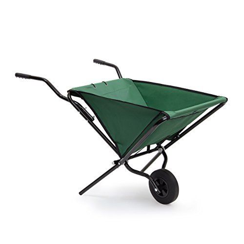 Relaxdays Brouette Pliable 66x 64x 112cm Pliable Barrow Chariot De Jardin Avec Polyester Robuste Peu Encombrant En Acier Chariota¦