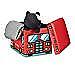 Coffre A Jouets Relaxdays Camion De Pompiers Hxlxp 32x48x32 Cm Pouf En Similicuir 37 L Couvercle Amovible