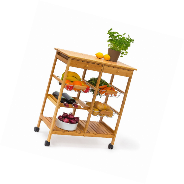 Relaxdays Desserte de cuisine JAMES XXL meuble dappoint ilot chariot a 