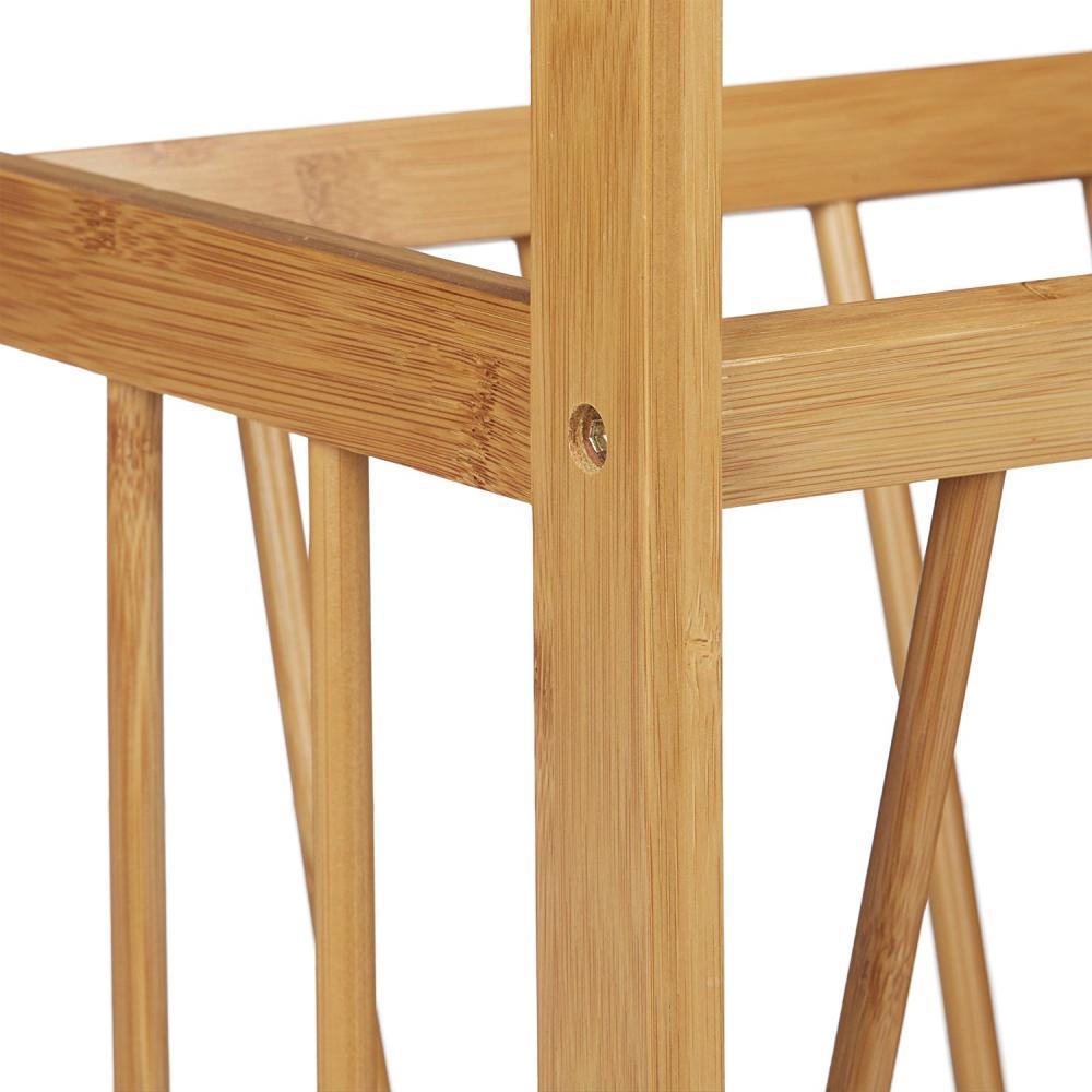 Relaxdays Porte-revues En Bambou Table D'appoint Table Console Porte-magazine Bois 2 Surfaces Hxlxp: 71,5 X 44,5 X 37 Cm, Nature