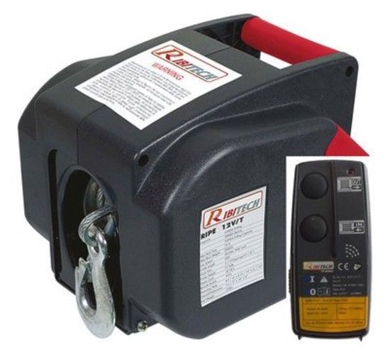 Ribimex Pe12v/t1 - Treuil Electrique A Batterie 12 V - Avec Telecommande