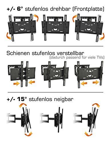 Support Tv Mural Ricoo R23-s - Bras Articule Inclinable Orientable - Vesa 200x200-400x400
