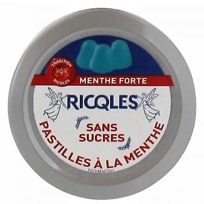 Ricqles Pastilles a la Menthe Sans Sucre boite de 50g