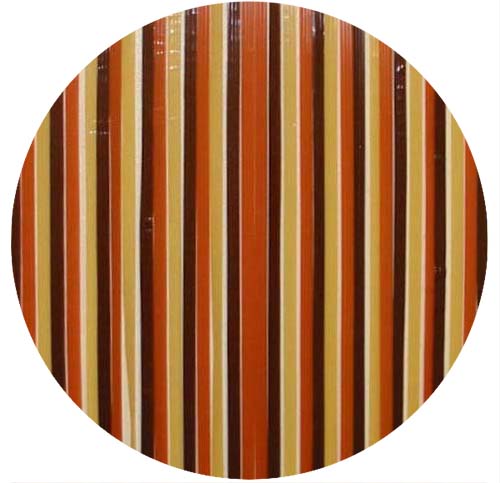 Rideau De Porte Antilles En Polyethylene 90x220 Cm Brun Et Beige