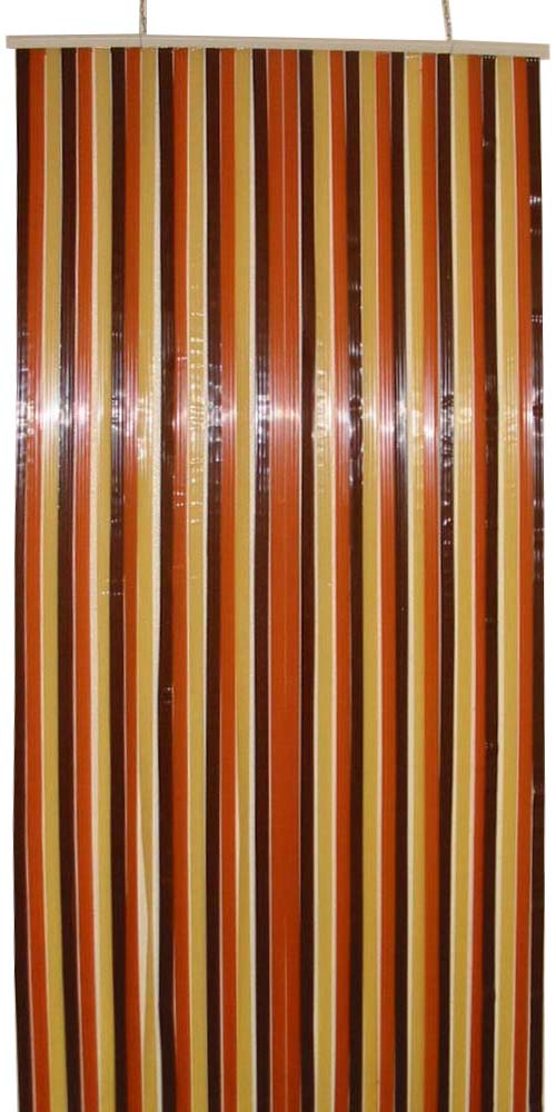 Rideau de porte brun et beige 90 x 220 cm