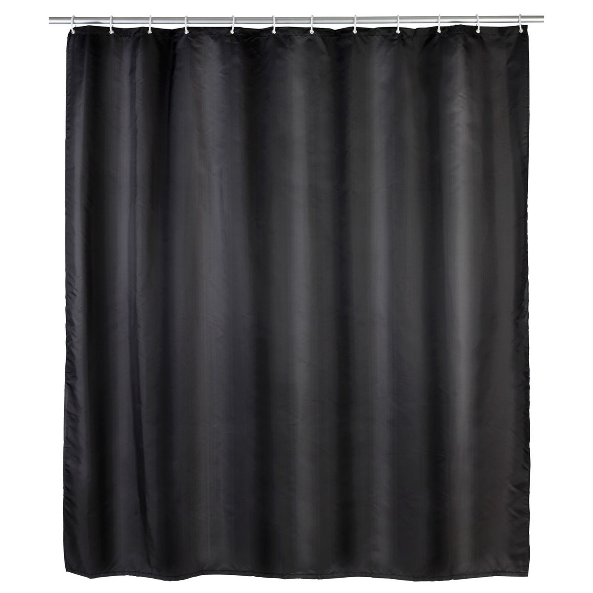 Wenko Rideau De Douche Anti-moisissure Rideau De Douche 180x200 Cm Uni Hydrofuge Polyester Noir