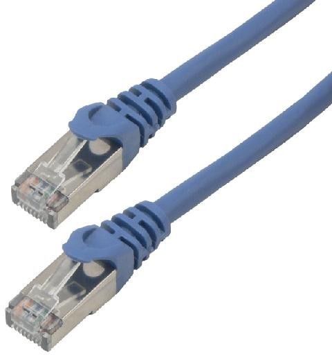 Cordon RJ45 categorie 6 F/UTP bleu - 1 m