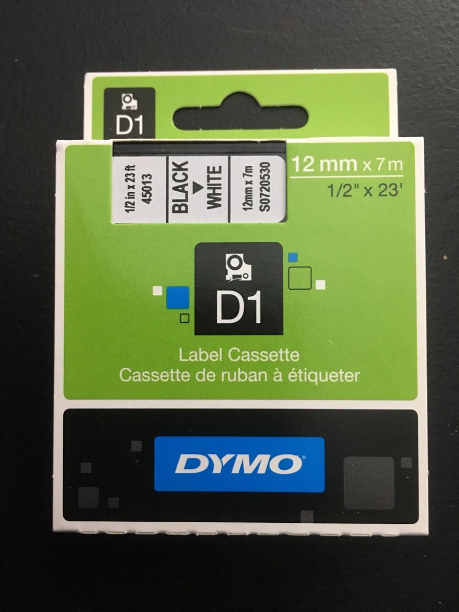 Dymo D'origine Dymo S0720530 / 45013 etiquettes multicolor 12mm x 7m - remplace Dymo S0720530 / 45013 labels