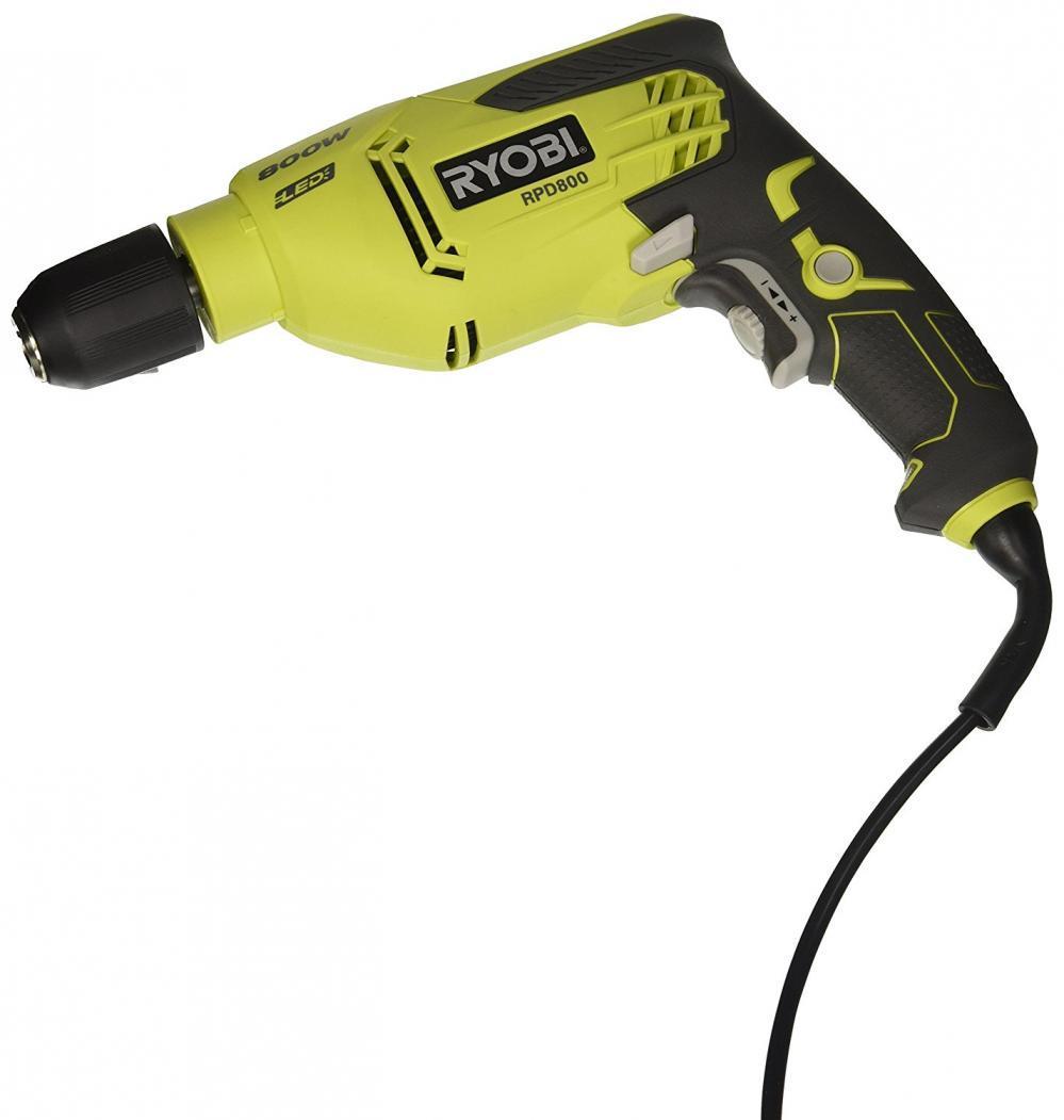 Ryobi Perceuse A Percussion 800 W 3 000 Cpmin Mandrin 13mm Blocage Darbre Led Coffret Butee De Profondeur Rpd800 K