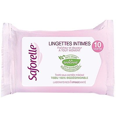 Saforelle Lingette Biodegradable Mini 10 Lingettes