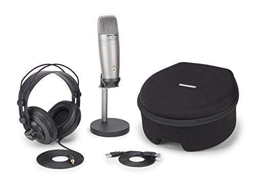 Microphone Usb - Samson C01u Pro - Pack Podcasting - Audio Professionnel - Noir