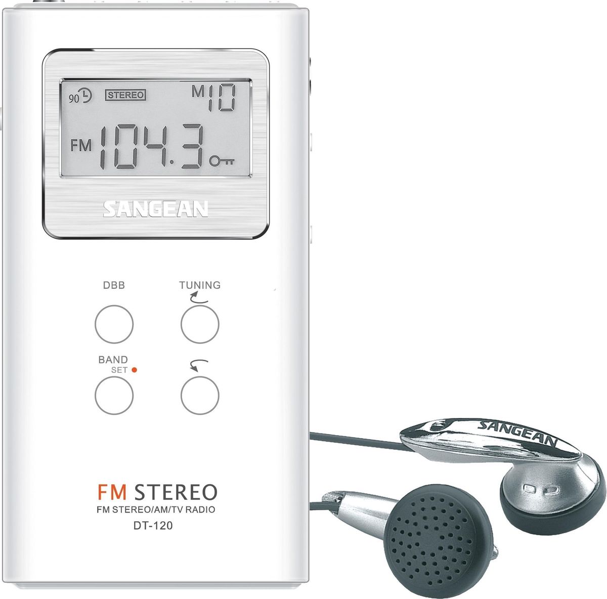Sangean Dt-120 Radio Digitale Stereo Am / Fm Amplificateur Noir