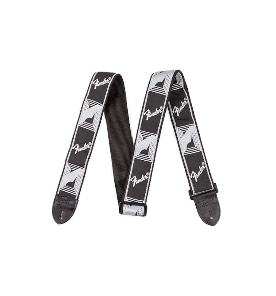 Fender 2 Monogrammed Strap Black/light Grey/dark Grey