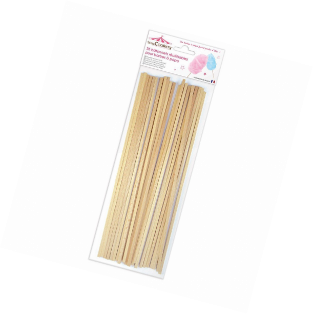 Lot de 25 batonnets pour Barbes a papa - Scrapcooking
