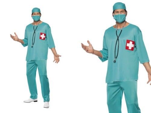 Deguisement Chirurgien Vert Smiffys Metier Adulte Homme Polyester