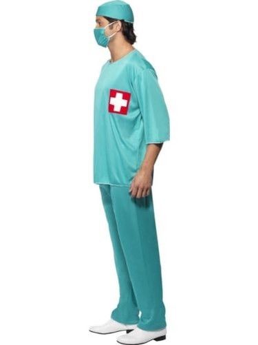 Deguisement Chirurgien Vert Smiffys Metier Adulte Homme Polyester